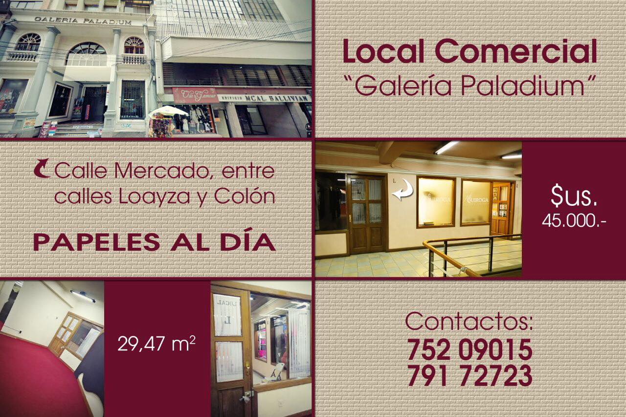 Local comercial en VentaCalle Mercado, entre calles Loayza y Colón  1 dormitorios 1 baños  Foto 1