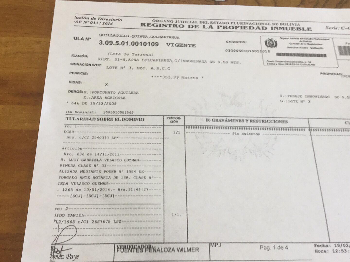 Terreno en VentaCalle La Paz,colcapirhua,cochabamba  Foto 3