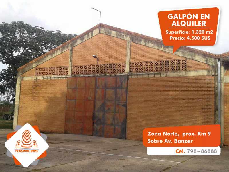 Galpón en Carretera Norte en Santa Cruz de la Sierra 1 dormitorios 1 baños  Foto 1