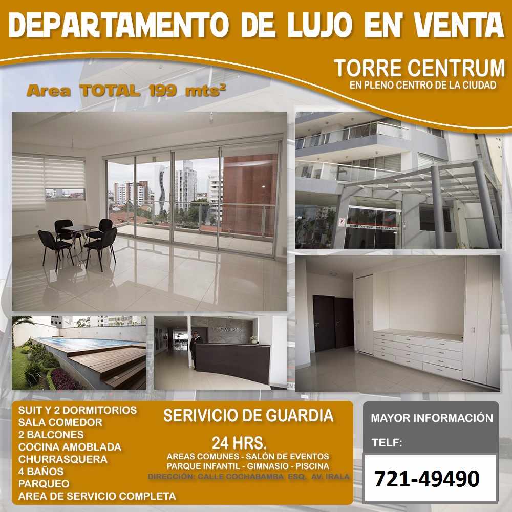 Departamento en VentaCalle Cochabamba esquina Irala 3 dormitorios 4 baños 1 parqueos Foto 1