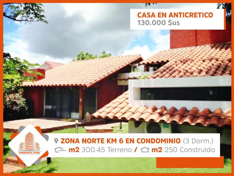 Casa en Entre 7mo y 8vo anillo Norte en Santa Cruz de la Sierra 3 dormitorios 3 baños 1 parqueos Foto 1