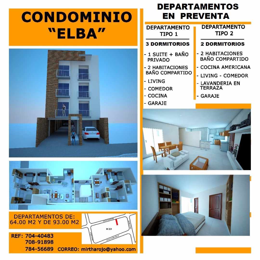 Departamento en VentaCALLE SAAVEDRA 674, FRENTE AL COLEGIO MARISTA 3 dormitorios 2 baños 1 parqueos Foto 1