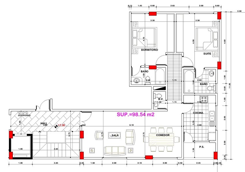 Departamento en Cala Cala en Cochabamba 2 dormitorios 3 baños  Foto 2