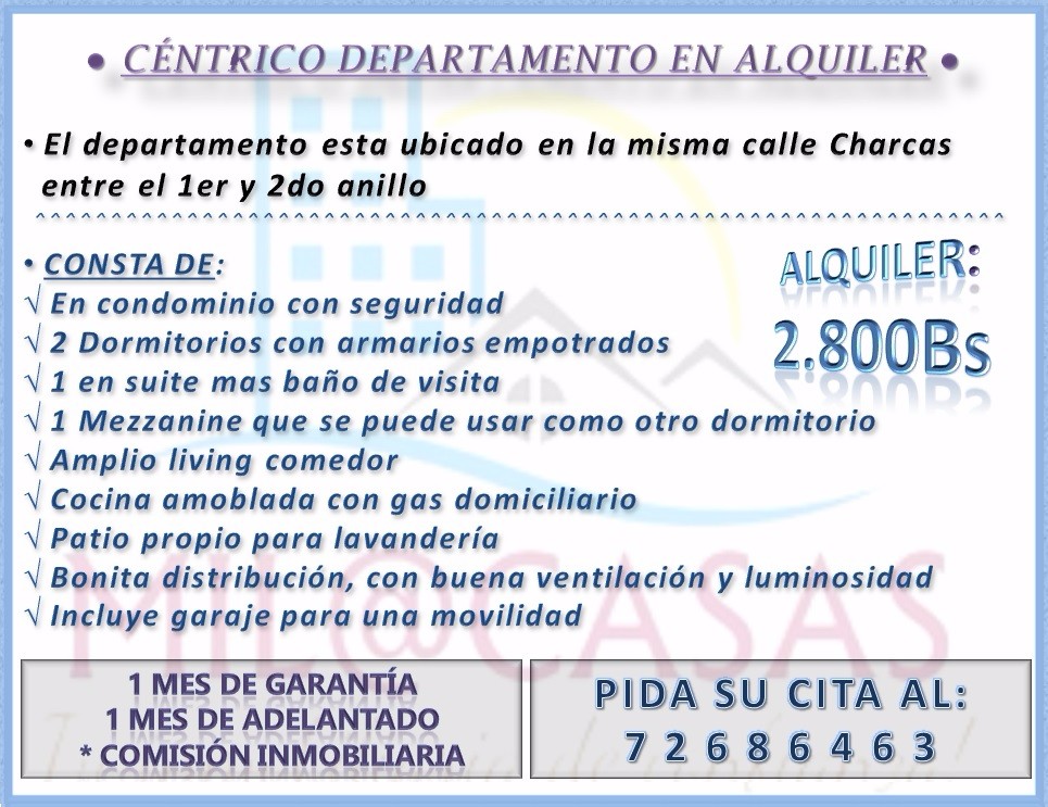 Departamento en AlquilerC/Charcas Foto 1
