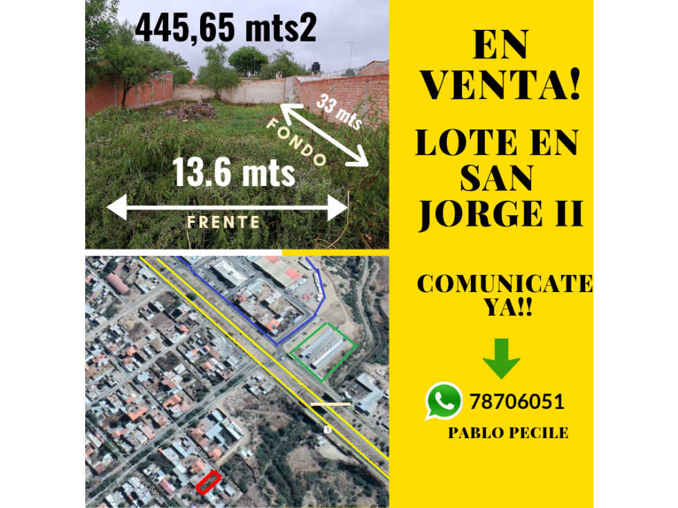 Terreno en San Jorge en Tarija    Foto 1