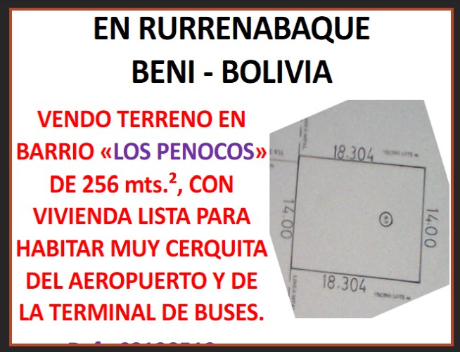 Terreno Rurrenabaque - Beni - Bolivia Foto 1