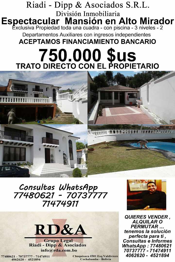 Casa en Aranjuez en Cochabamba 12 dormitorios 8 baños 6 parqueos Foto 1