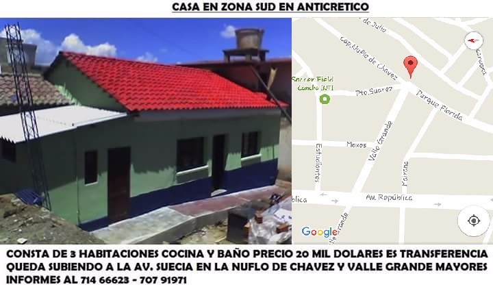 Casa en Ushpa Ushpa en Cochabamba 3 dormitorios 1 baños 1 parqueos Foto 1