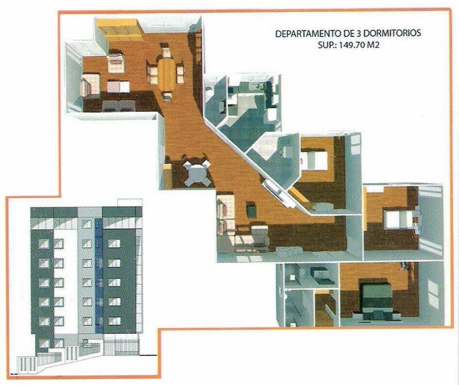 Departamento en VentaCalle Demetrio Canelas entre calles 16 y 17 de Obrajes 2 dormitorios 2 baños 1 parqueos Foto 2