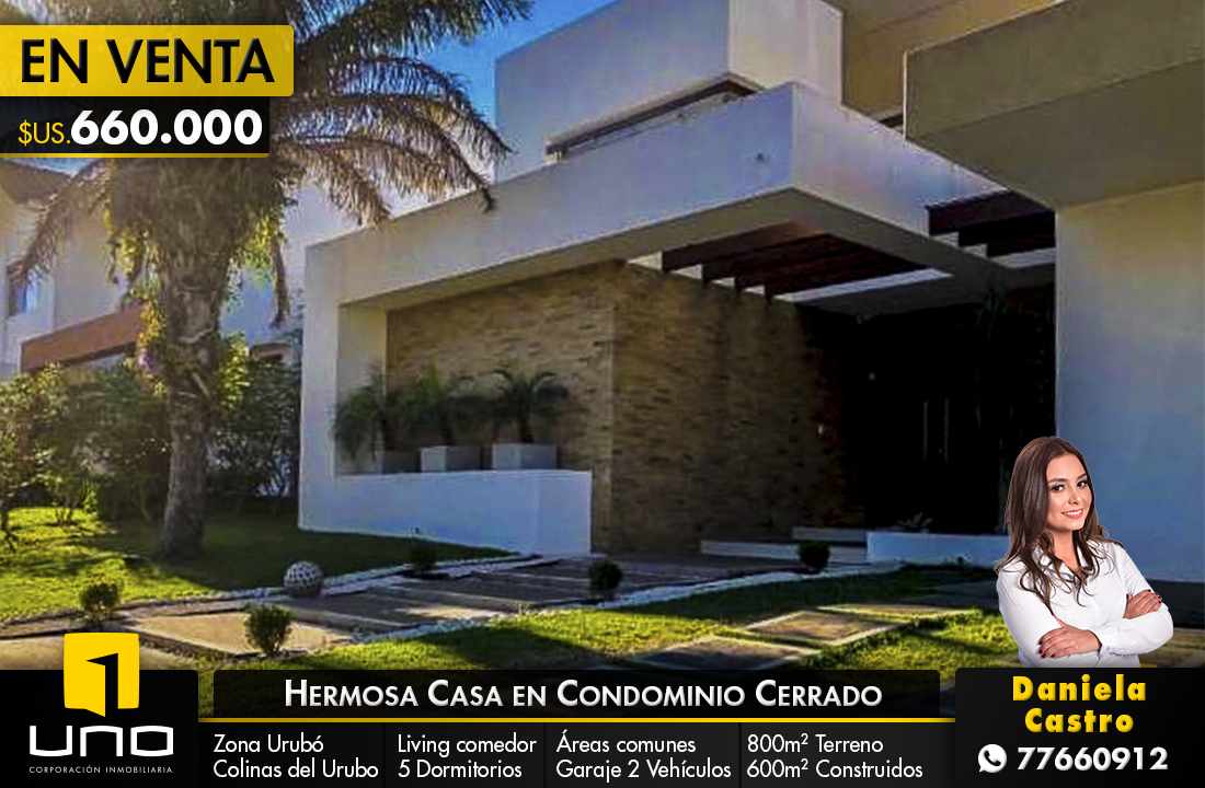 Casa en VentaCOLINAS DEL URUBO 5 dormitorios 5 baños 1 parqueos Foto 1