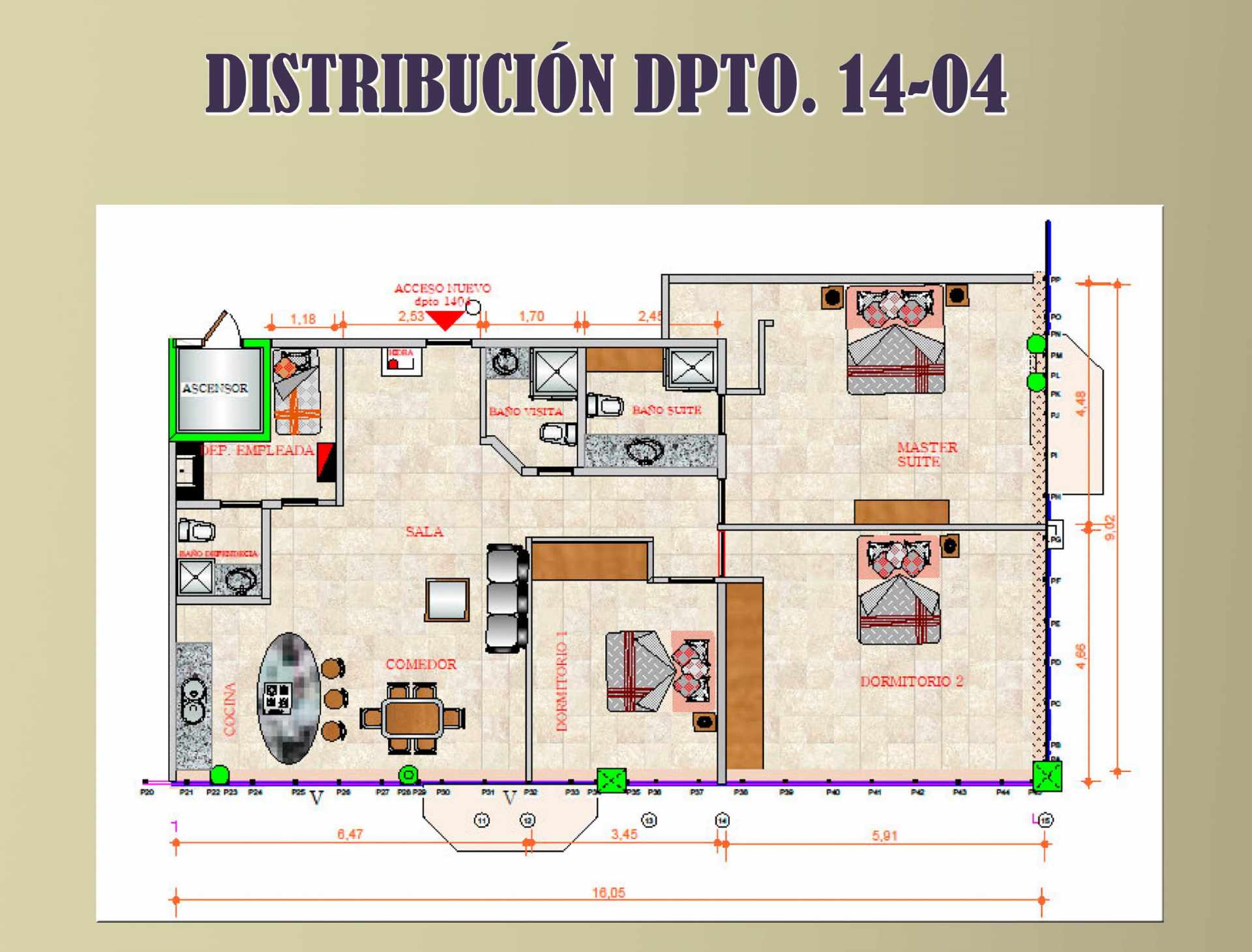 Departamento en VentaCalle Mercado # 457, Edifcio Mall Calle 7, Piso 14 4 dormitorios 3 baños 1 parqueos Foto 15