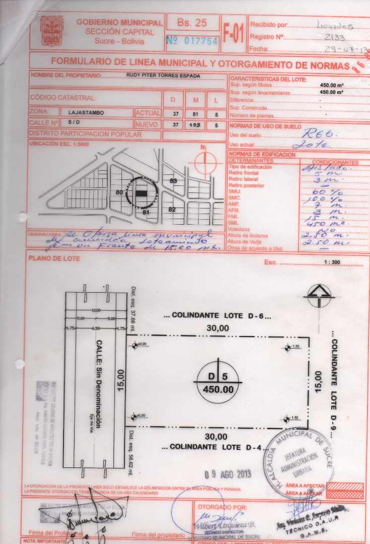 Terreno en Sucre en Sucre    Foto 2