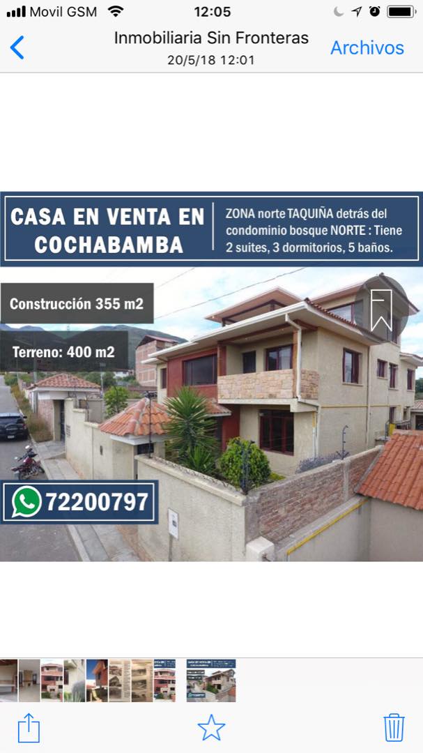 Casa en Villa Taquiña en Cochabamba 5 dormitorios 5 baños 3 parqueos Foto 16
