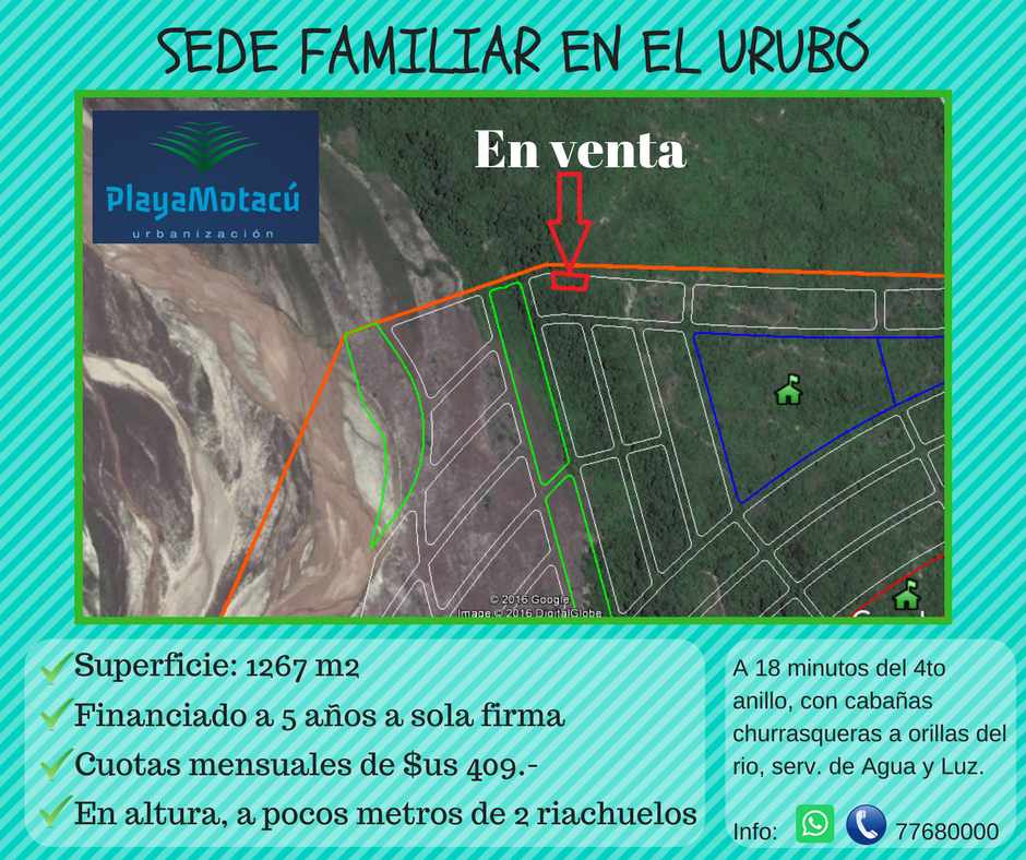 Terreno en VentaZona del Urubó, entrando por Villa Bonita camino a la comunidad El Cuchi, a 18 minutos desde el 4to anillo.    Foto 2