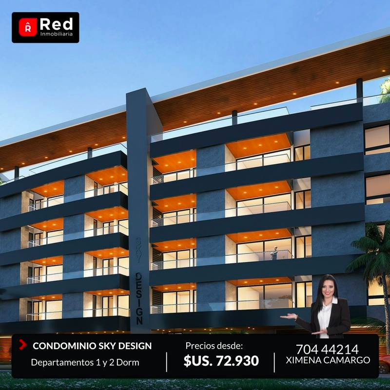 Departamento en VentaEQUIPETROL NORTE (SIRARI) 1 dormitorios 2 baños 1 parqueos Foto 1