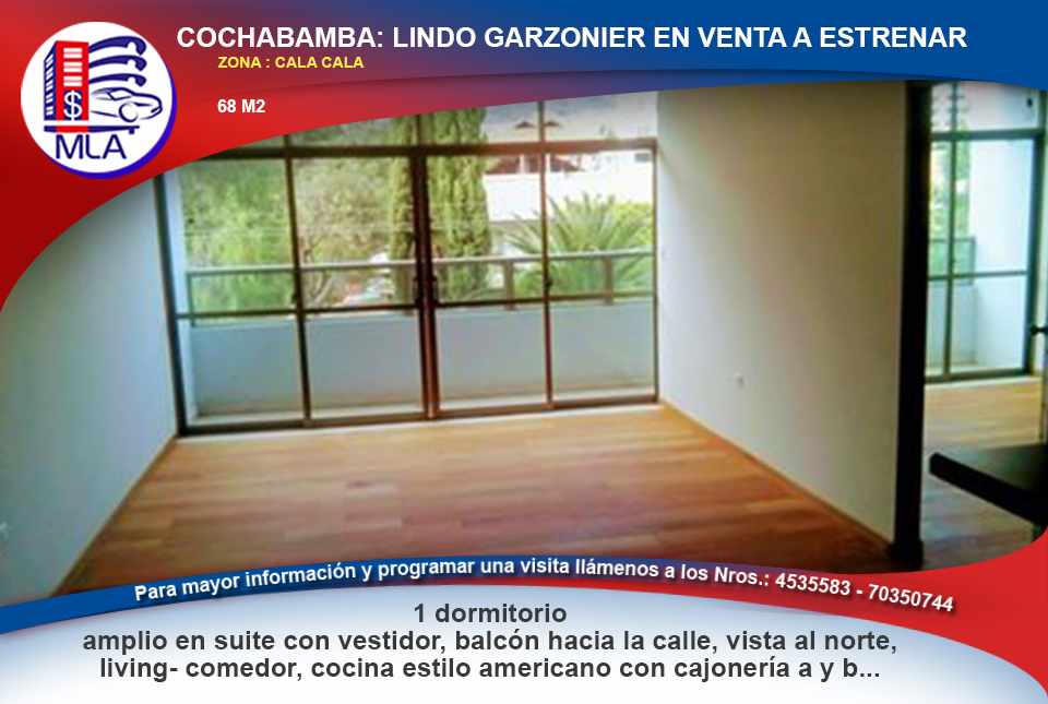Departamento en VentaZONA : CALA CALA 1 dormitorios 1 baños  Foto 1