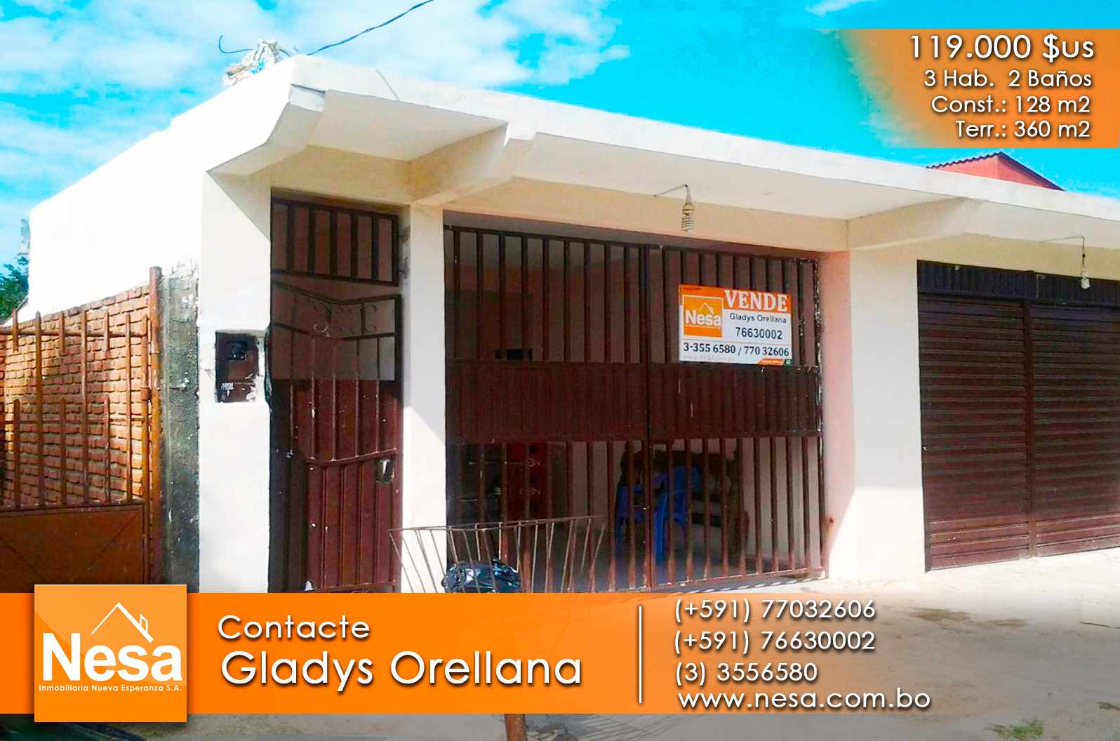 Casa en VentaAvenida Tres Pasos al Frente 3 dormitorios 2 baños 1 parqueos Foto 2