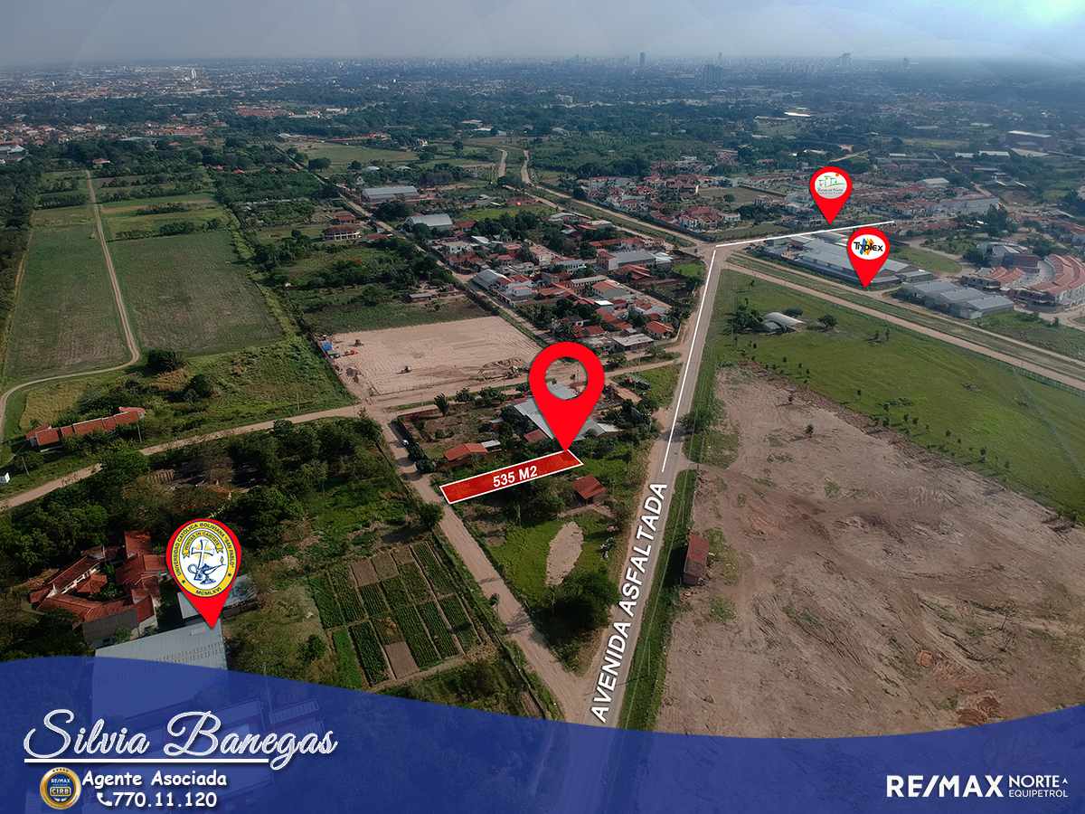 Terreno Zona Norte. Av. Banzer, entrando por La Chonta, pasando el Cond. Las Brisas y Triplex, a media cuadra de avenida asfaltada.Al frente del comedor de la Facultad de Ciencias Agrícolas UAGRM Foto 6