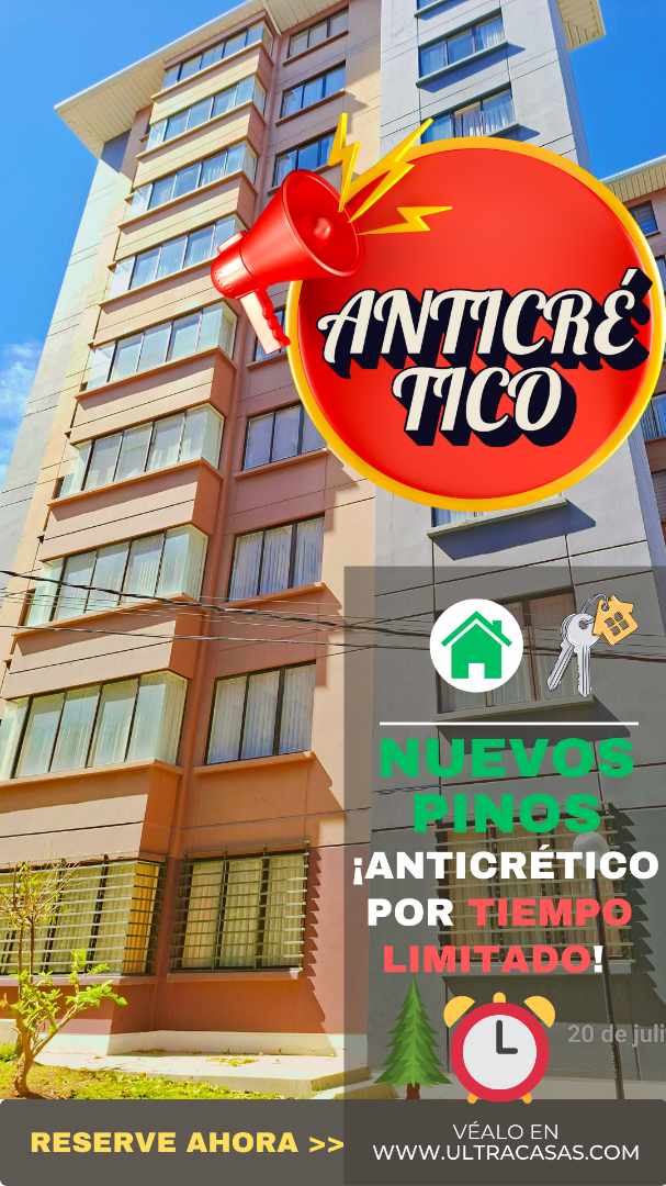 Departamento en Anticrético🏡 [OPORTUNIDAD ÚNICA] DEPARTAMENTO EN ANTICRÉTICO en la céntrica Zona de 