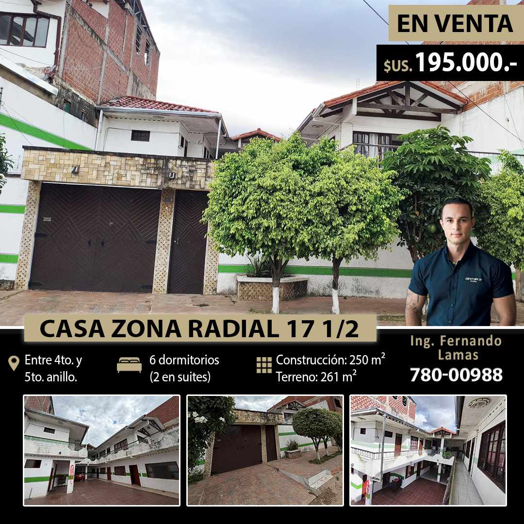 Departamento en Entre 3er y 4to anillo Oeste en Santa Cruz de la Sierra 6 dormitorios 3 baños 3 parqueos Foto 1
