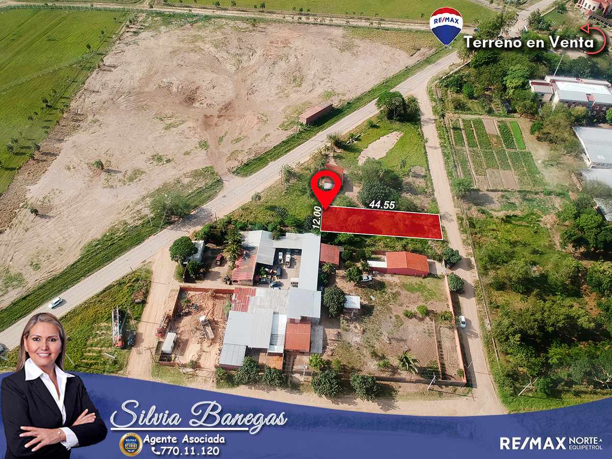 Terreno Zona Norte. Av. Banzer, entrando por La Chonta, pasando el Cond. Las Brisas y Triplex, a media cuadra de avenida asfaltada.Al frente del comedor de la Facultad de Ciencias Agrícolas UAGRM Foto 2