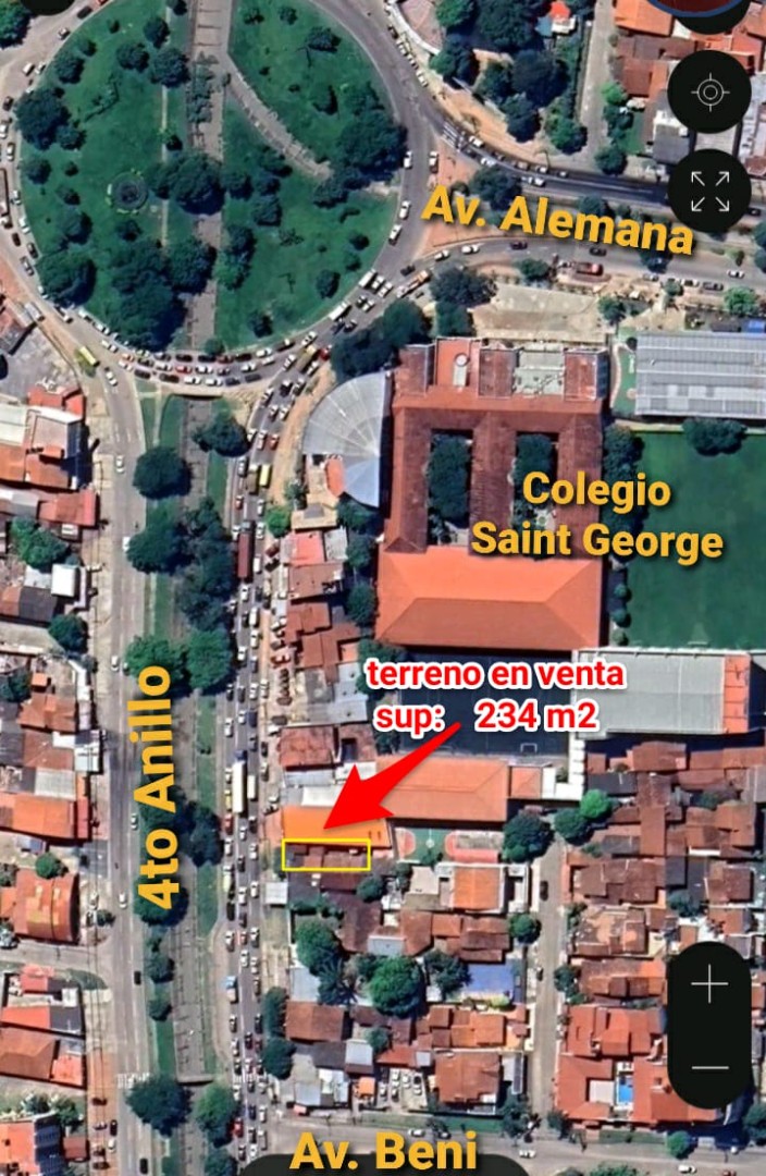 Terreno Sobre el 4to anillo entre Av, Beni y Alemana Foto 1