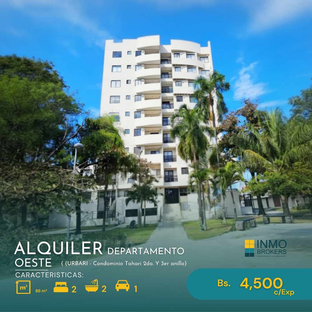 Departamento en Entre 2do y 3er anillo Oeste en Santa Cruz de la Sierra 2 dormitorios 1 baños 1 parqueos Foto 1