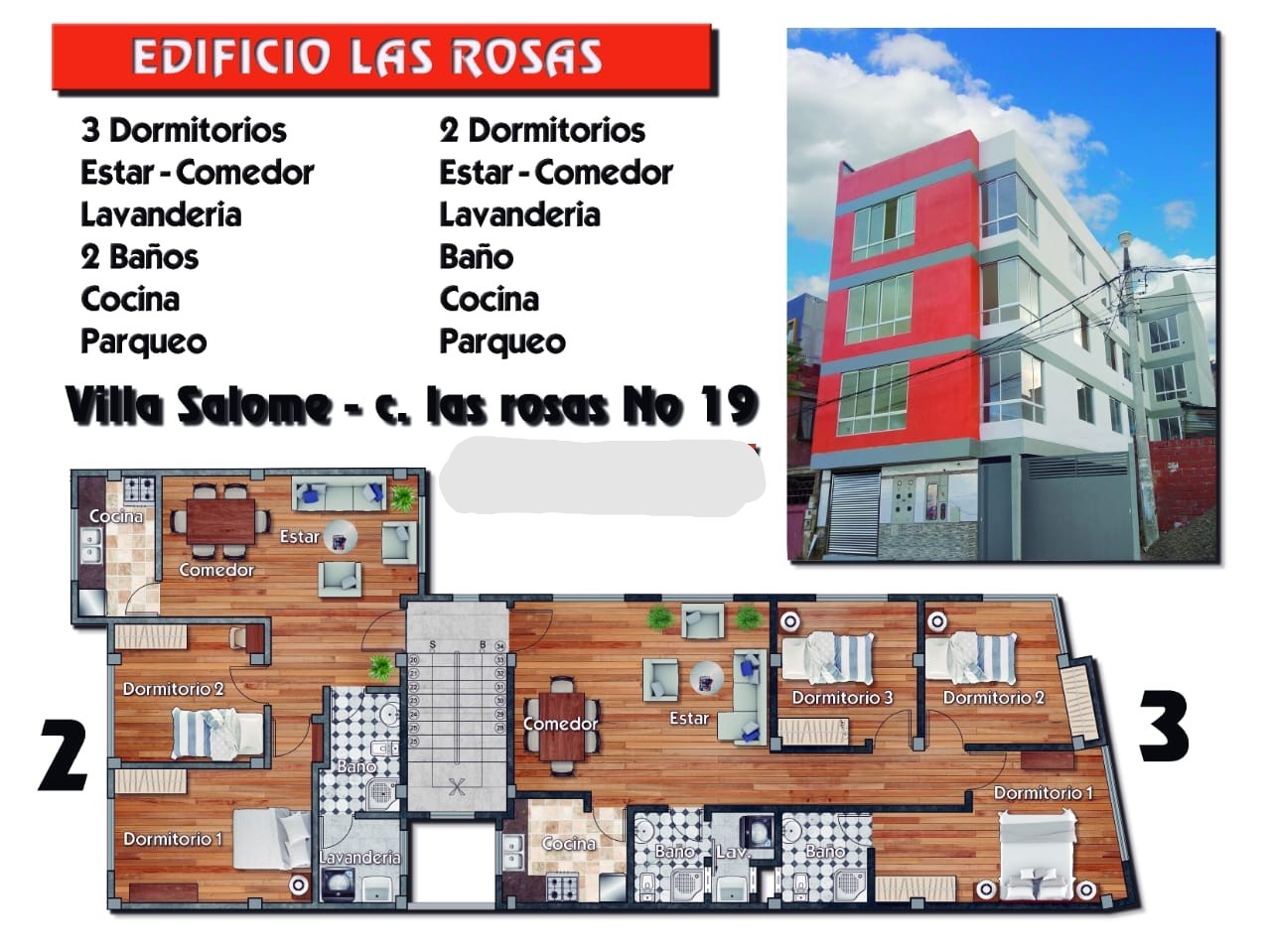 Departamento Ubicacion
calle las rosas
a dos cuadras de la avenida principal
a escasos metros del garage del pumakatari
 Foto 1