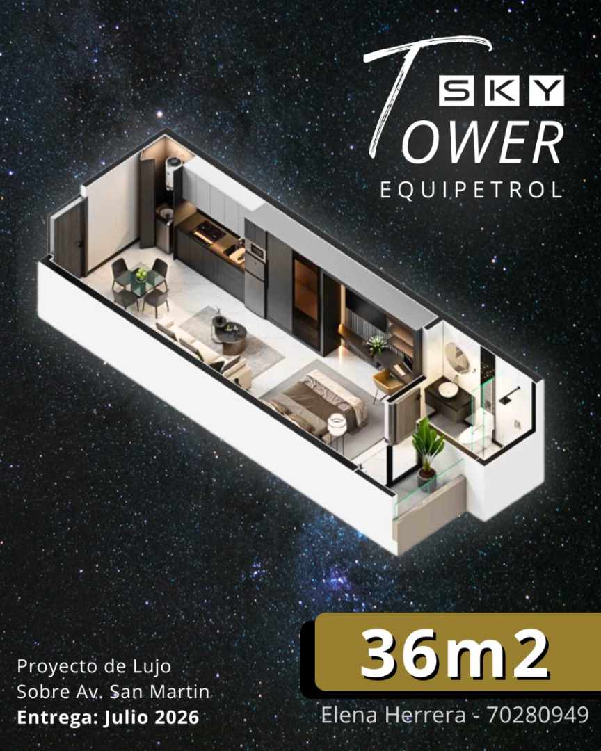 Departamento en Equipetrol en Santa Cruz de la Sierra 1 dormitorios 1 baños  Foto 11