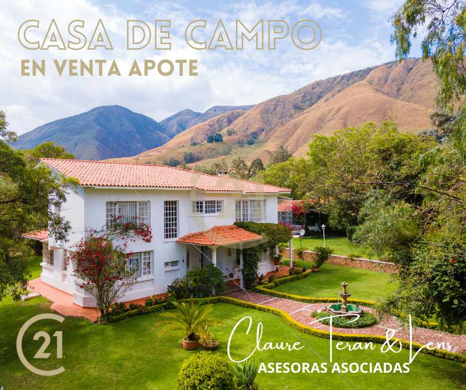 Quinta propiedad agrícola en VentaCASA DE CAMPO - APOTE - TIQUIPAYA - 3879 m2 de terreno Foto 1