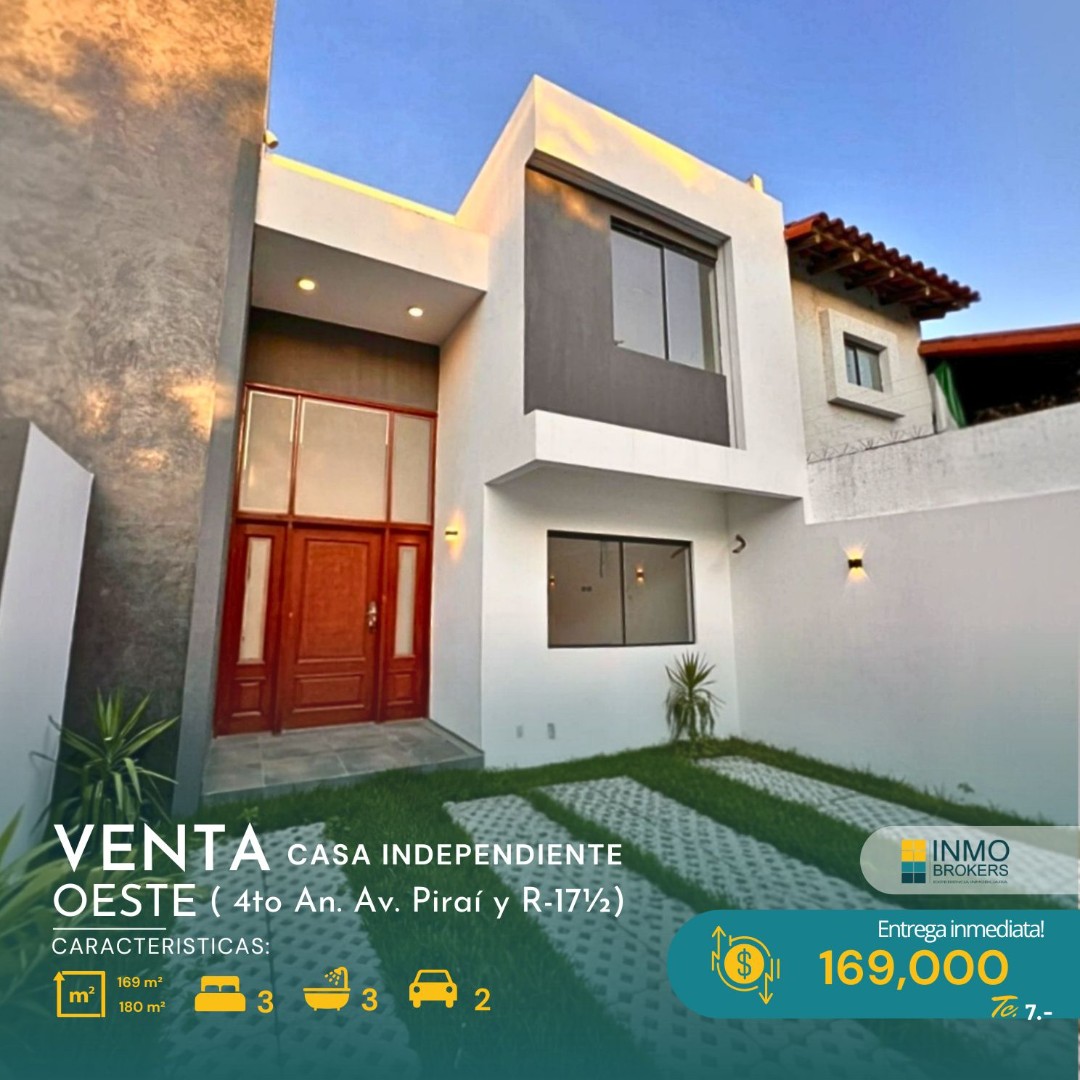 Casa en VentaZONA OESTE
AV. Piraí y Rad. 17½
Casa Independiente  3 dormitorios 3 baños 2 parqueos Foto 1