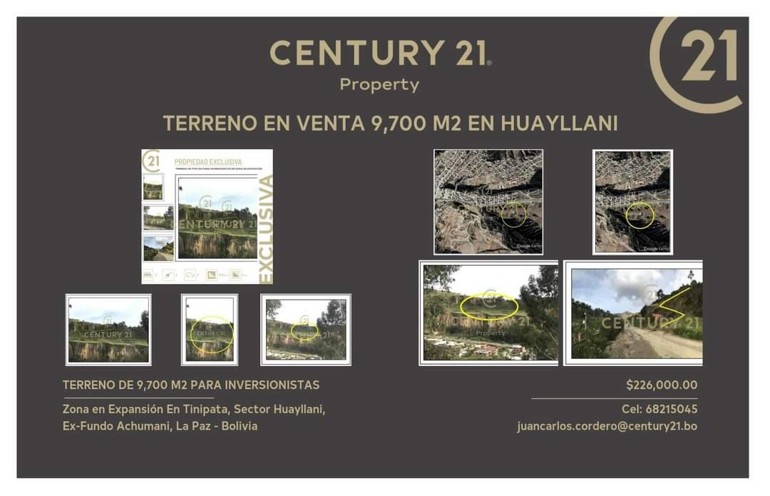 Terreno Tinipata, Sector Huayllani, Ex-Fundo Achumani Sin Número
ZONA - MUNICIPIO: Achumani - Huayllani
La Paz - Bolivia Foto 9