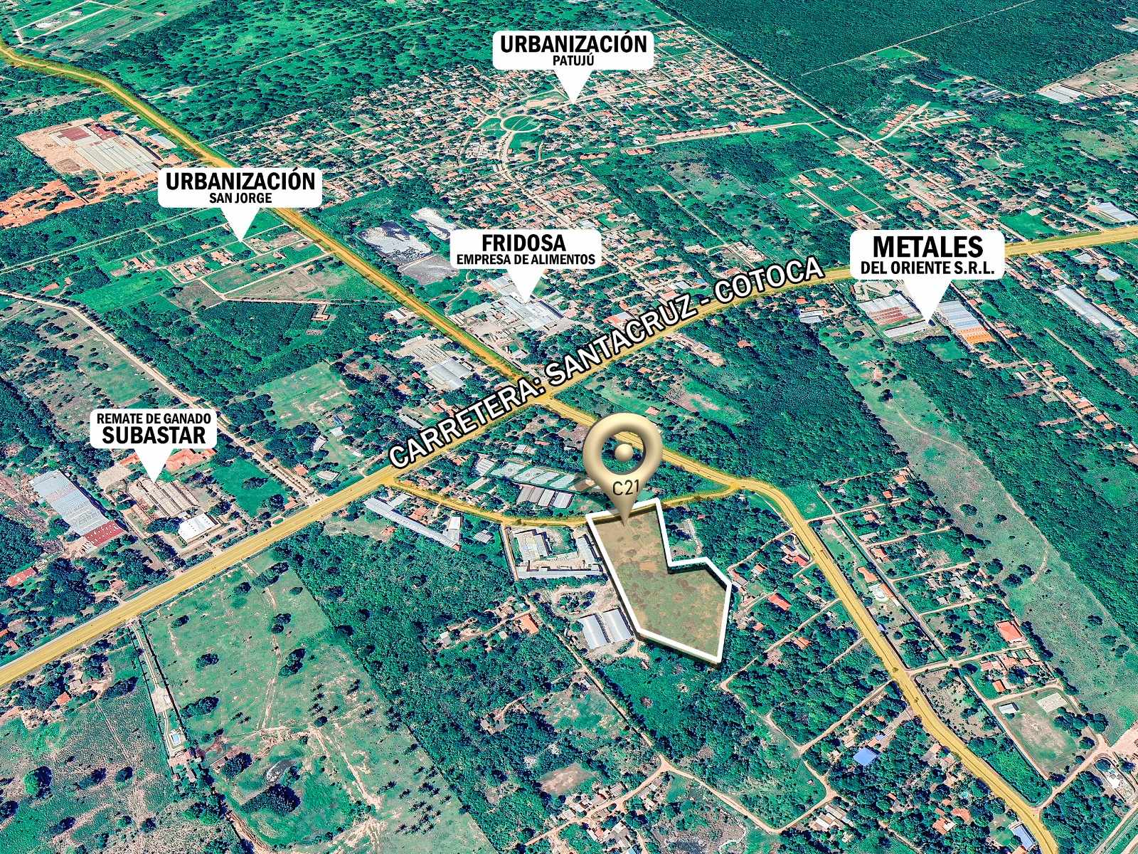 Quinta propiedad agrícola en VentaCARRETERA A COTOCA KM12,  2,5 HAS Foto 1