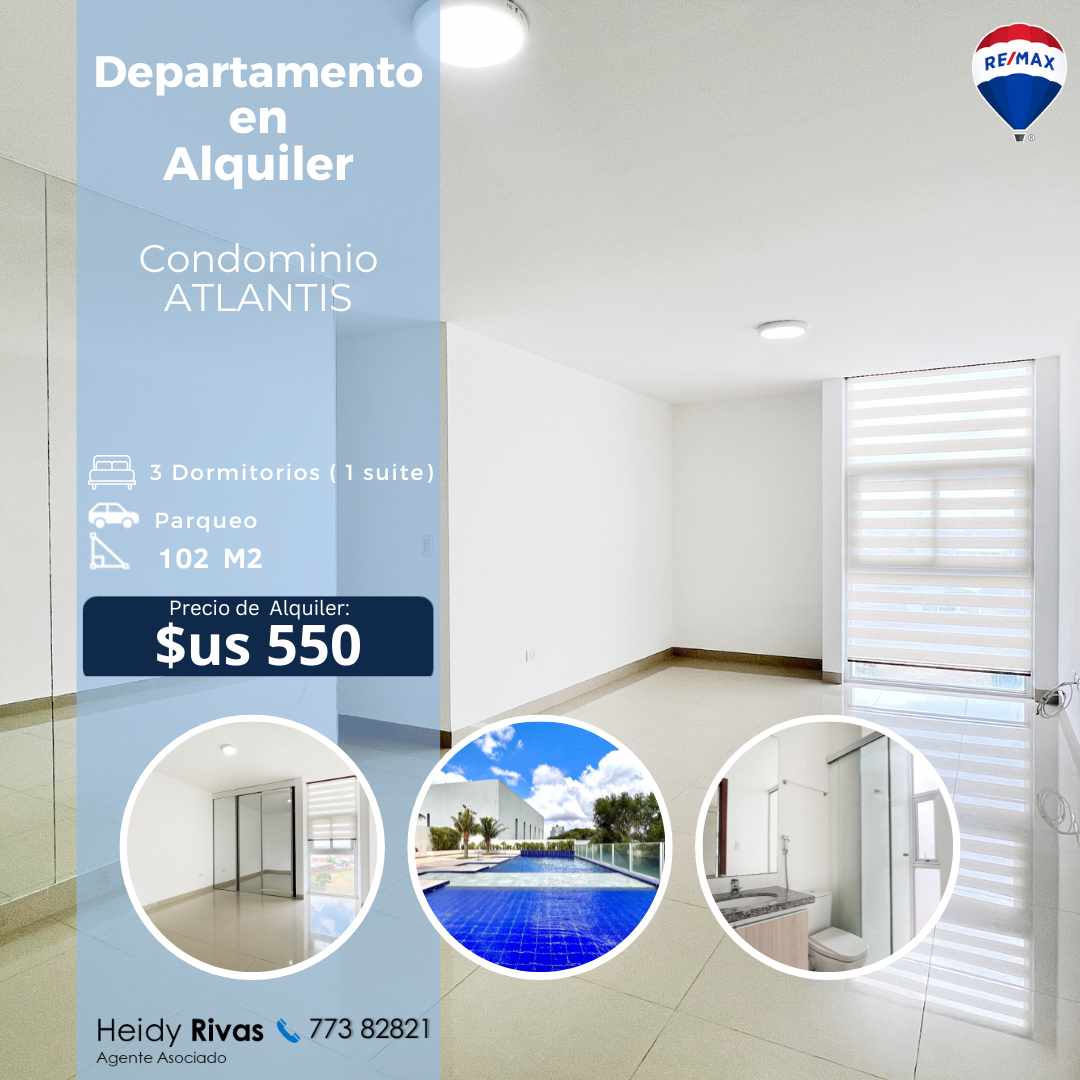 Departamento en Entre 6to y 7mo anillo Norte en Santa Cruz de la Sierra 3 dormitorios 3 baños 1 parqueos Foto 1