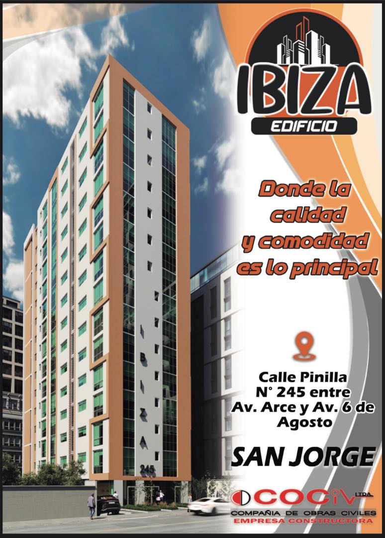 Departamento en Venta Edificio Ibiza, San Jorge, Calle Pinilla #245 Entre Av. Arce y Av. 6 de Agosto. Foto 9