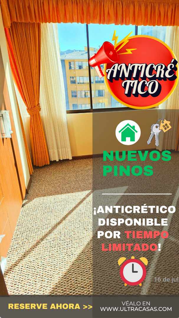 Departamento en Anticrético🏡 [OPORTUNIDAD ÚNICA] DEPARTAMENTO EN ANTICRÉTICO en la céntrica Zona de 