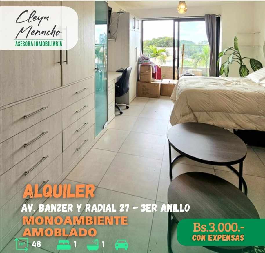 Departamento en AlquilerAv. Banzer y Radial 27, 3er anillo  Foto 1