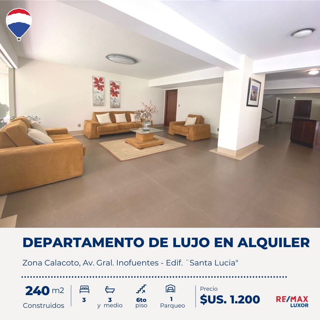 Departamento en AlquilerAv. Inofuentes - Zona Calacoto Foto 2