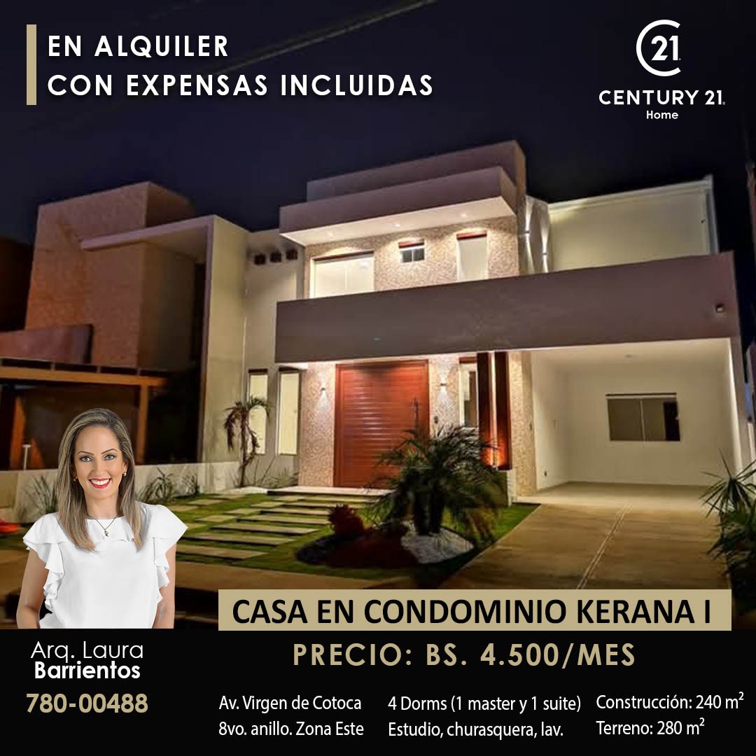 Casa en AlquilerAvenida Virgen de Cotoca, 8vo anillo Foto 1