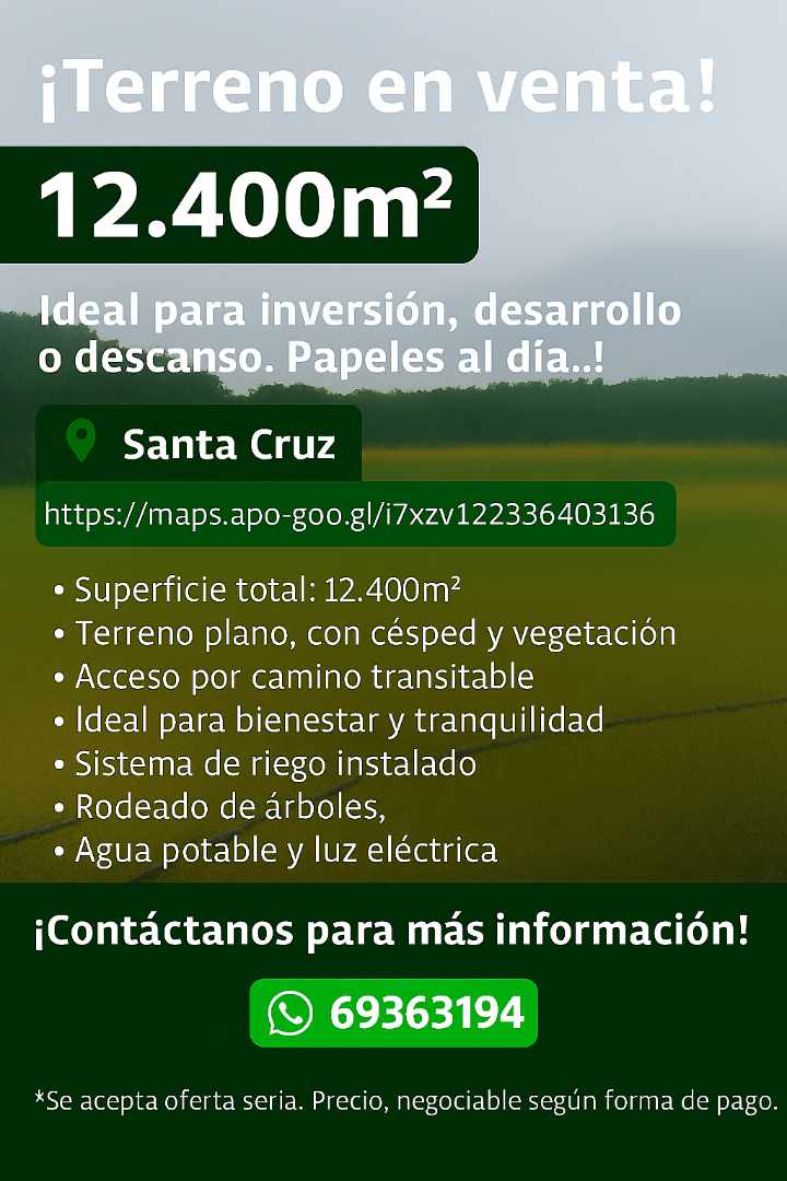 Terreno en Zona Nueva Santa Cruz en Santa Cruz de la Sierra    Foto 7