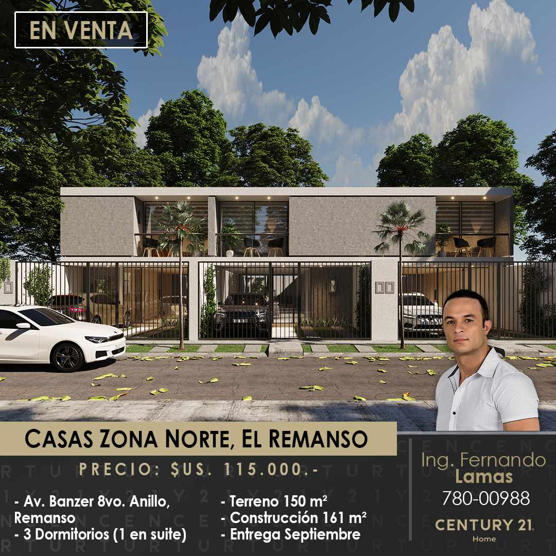 Casa en VentaZona Norte, Av. Banzer 8vo. Anillo, Remanso 3 dormitorios 3 baños 2 parqueos Foto 1