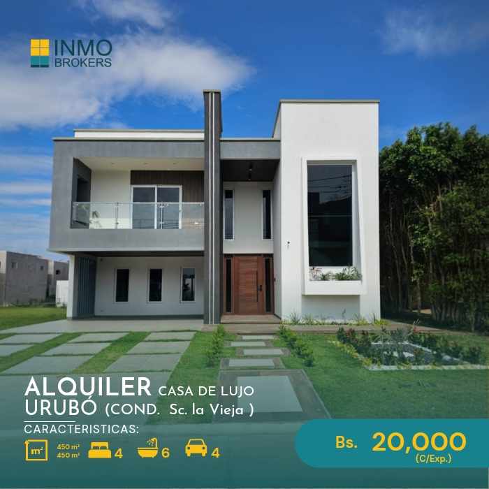 Casa en AlquilerURUBÓ 
Condominio Santa Cruz la vieja 
 Foto 1