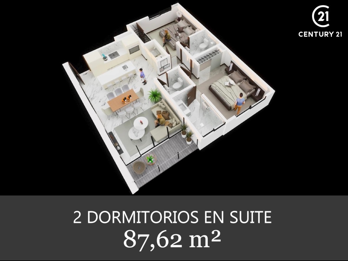 Departamento en VentaCondado VI Plaza Italia 2 dormitorios 3 baños  Foto 8