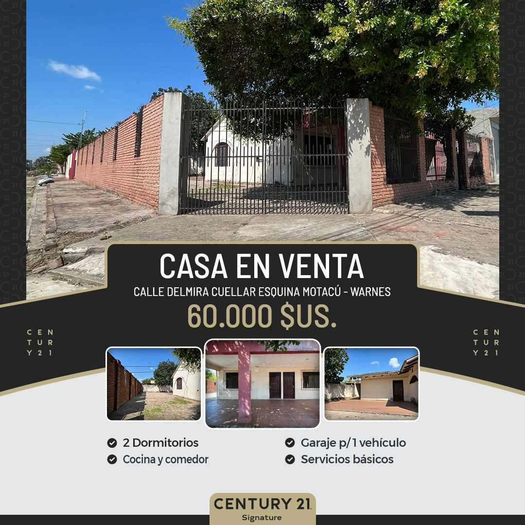 Casa en VentaCASA EN VENTA CALLE DELMIRA CUELLAR ESQUINA MOTACU-WARNES Foto 1