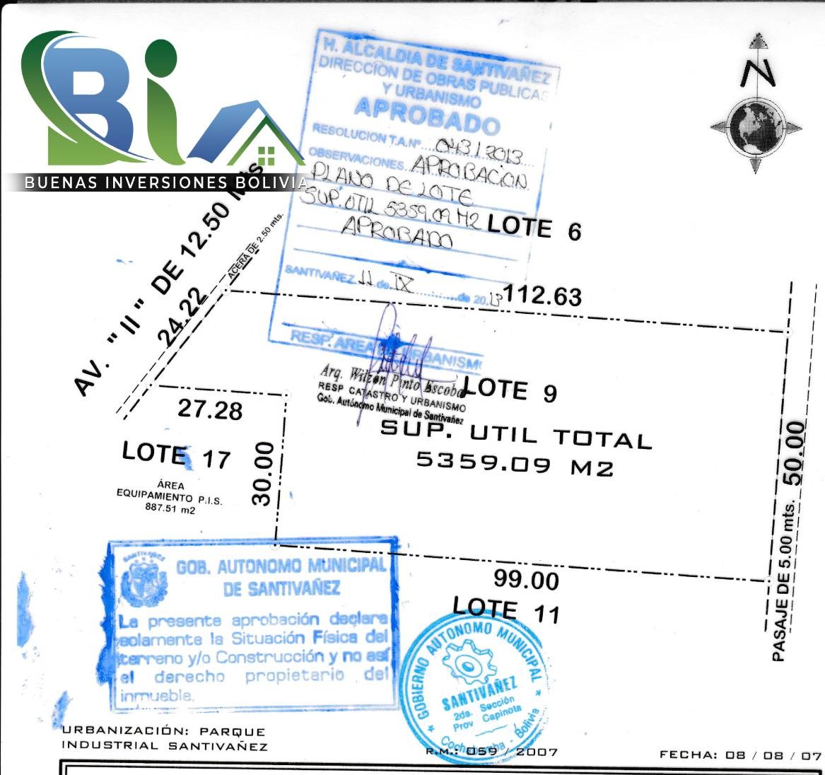 Galpón en Venta$us.180.000 LOTE + GALPON PARQUE INDUSTRIAL SANTIVAÑEZ Foto 2