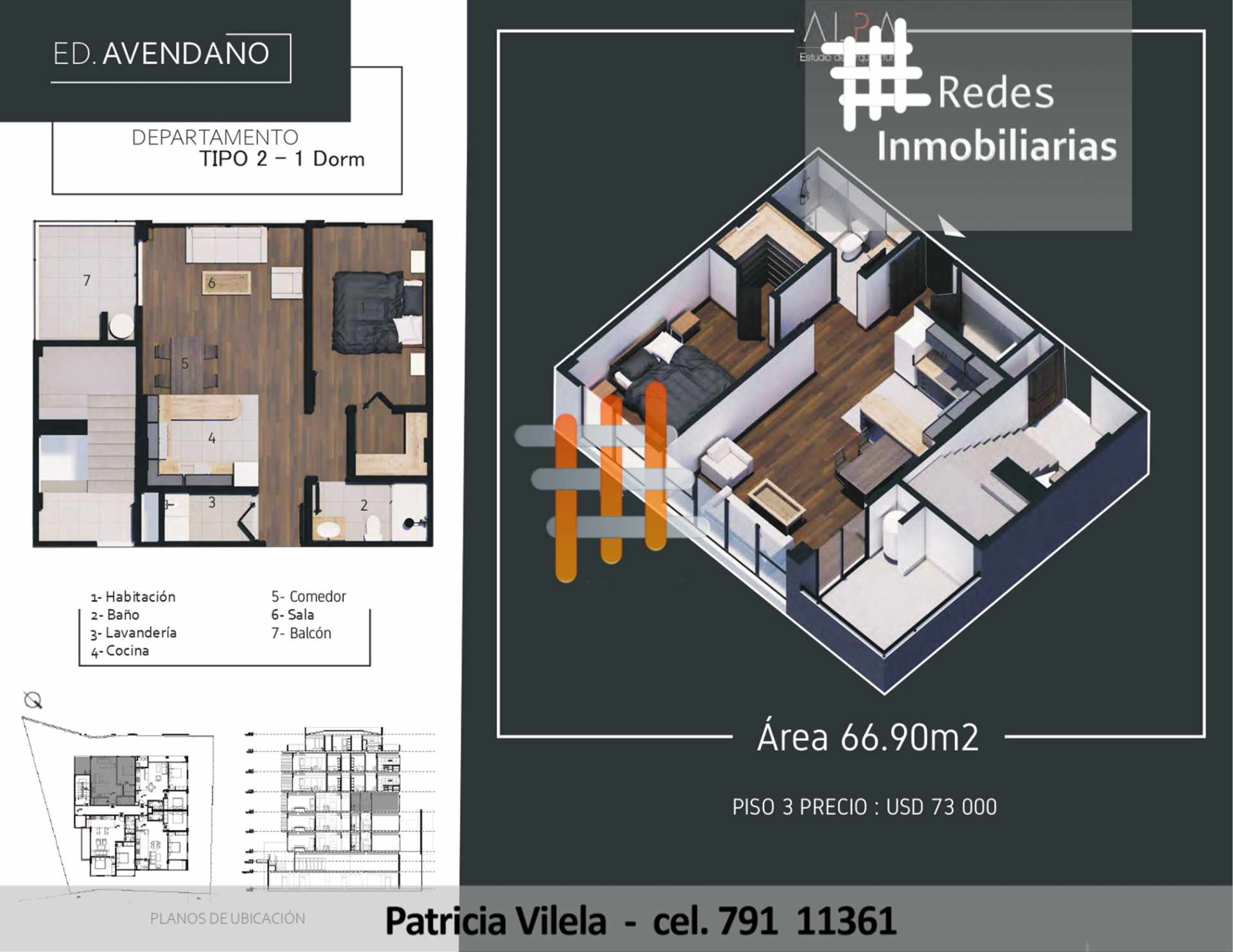 Departamento en VentaHERMOSOS DEPARTAMENTOS A ESTRENAR EN LA ZONA SUR - 1, 2 Y 3 DORMITORIOS 2 dormitorios 1 baños  Foto 13