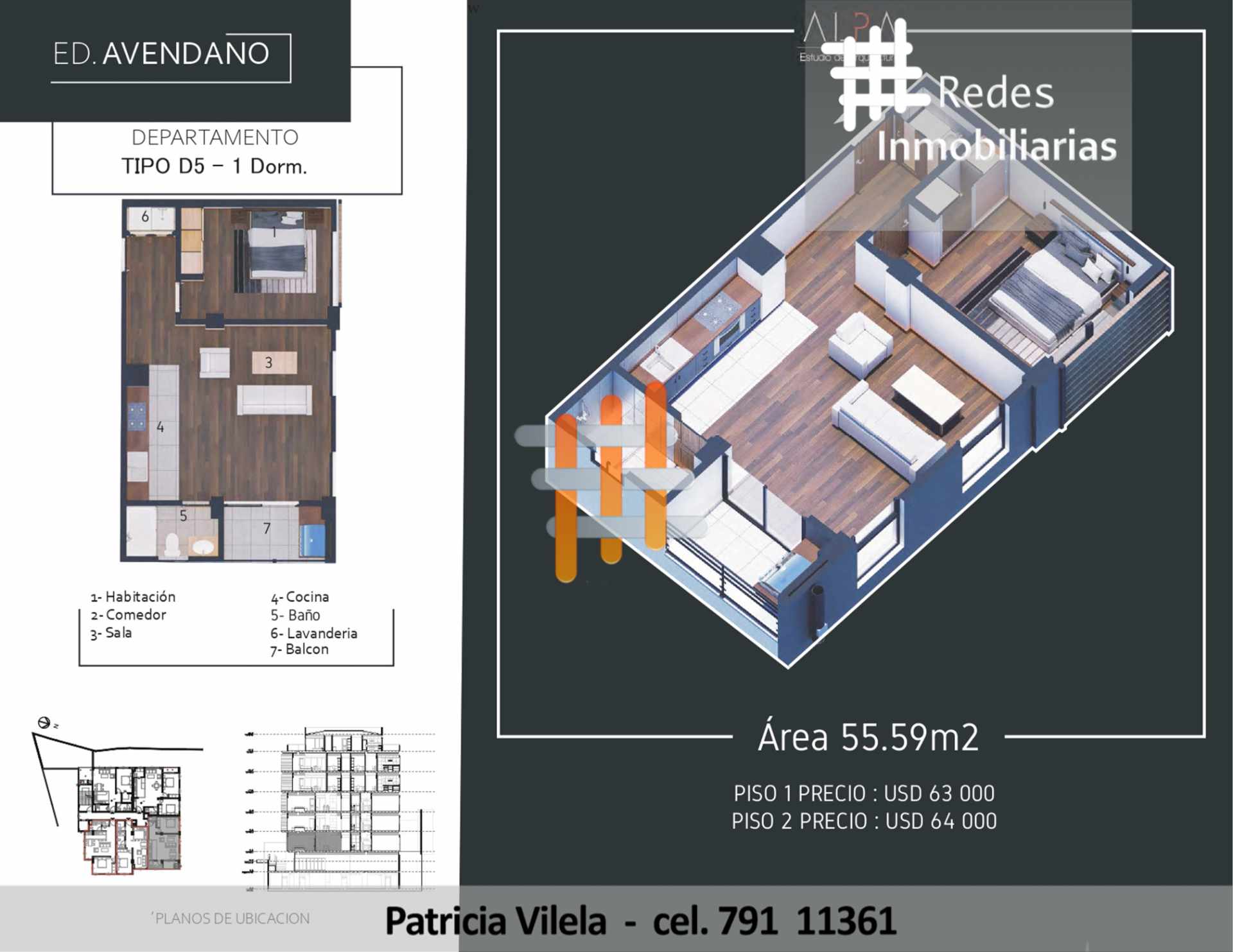 Departamento en VentaHERMOSOS DEPARTAMENTOS A ESTRENAR EN LA ZONA SUR - 1, 2 Y 3 DORMITORIOS 2 dormitorios 1 baños  Foto 7