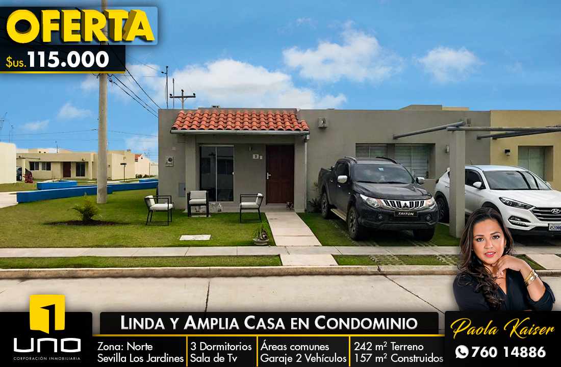 Casa en Carretera Norte en Santa Cruz de la Sierra 3 dormitorios 3 baños 2 parqueos Foto 1