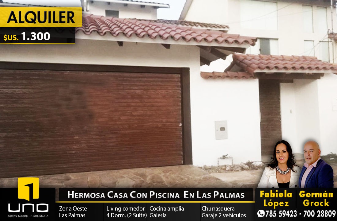 Casa en Las Palmas en Santa Cruz de la Sierra 4 dormitorios 5 baños 2 parqueos Foto 1