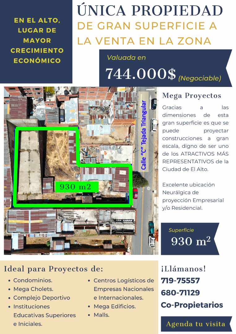 Terreno Calle “C” Tejada Triangular entre Calles 14 y 15, zona Tejada Triangular, Distrito 1 El Alto.  Foto 7